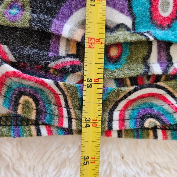 XL Grey with Floral Pattern Sweater Dress EUC Knee Length - Picture 9 of 12